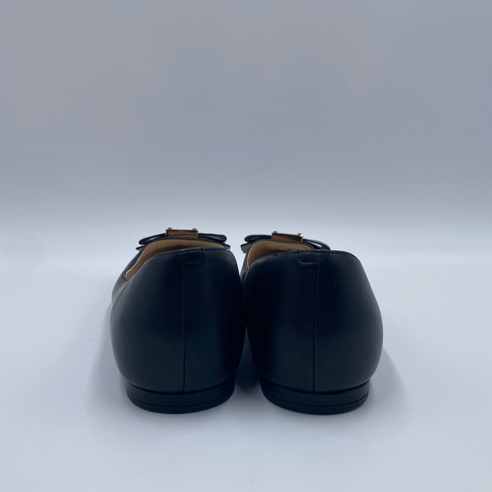 Cole Haan Black Flats with Gold Buckle - Picture 3 of 6